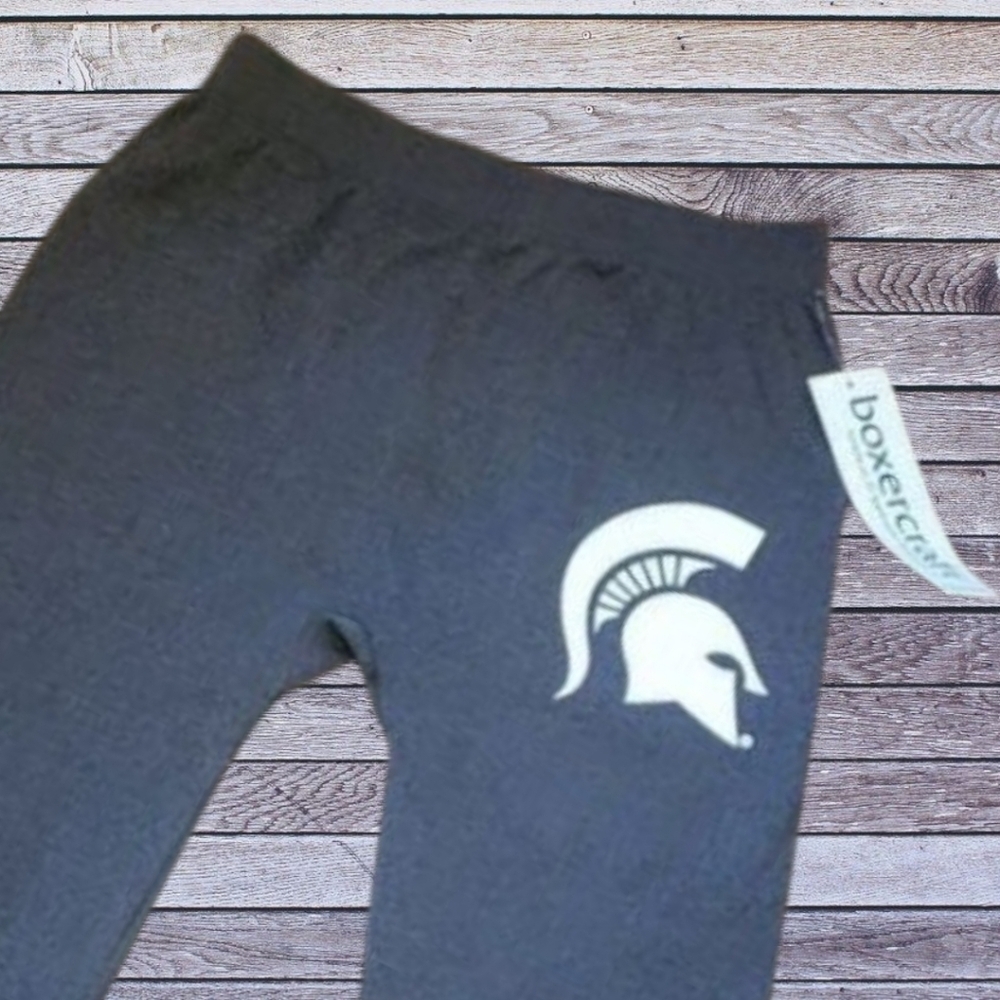 BOXERCRAFT Michigan State Spartans Charcoal Gray Leggings Girls Small